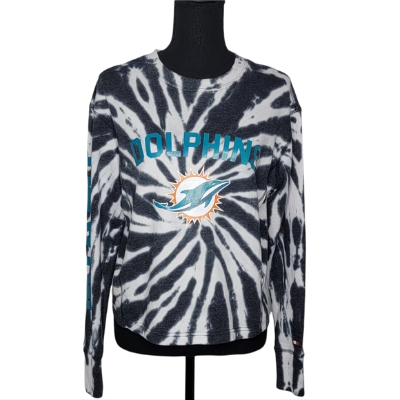 Tommy Hilfiger Women's NFL DOLPHINS Long Sleeve Sz XS New WT. - Picture 1 of 12